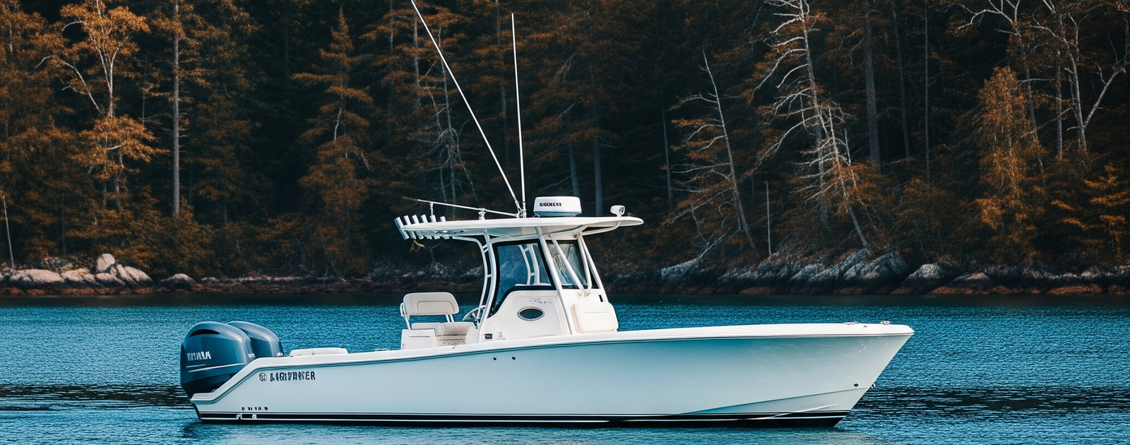 Boat on a lake in Montana with a permanent registration