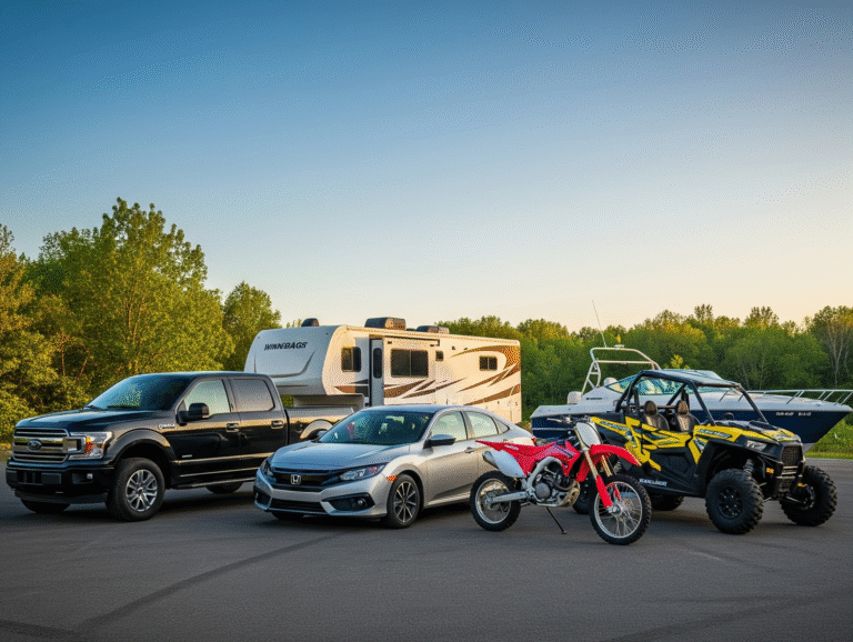 A truck and camper trailer, car, dirt bike, UTV, and boat all being registered in a single Montana LLC