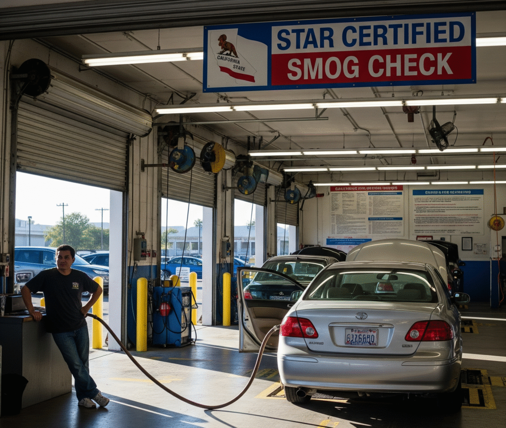 A certified Smog Check station in California, trying to prevent people from being able to avoid emissions testing.