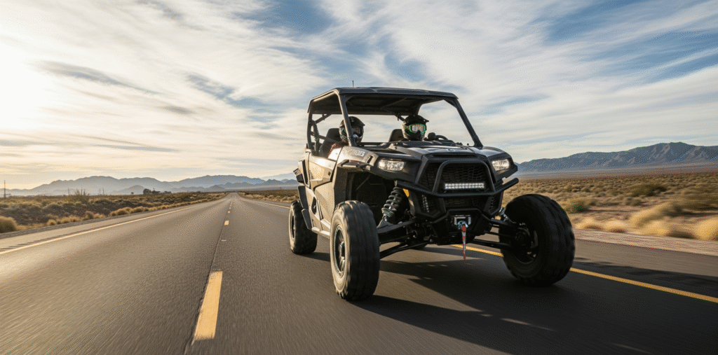 Montana Street Legal UTV on the highway
