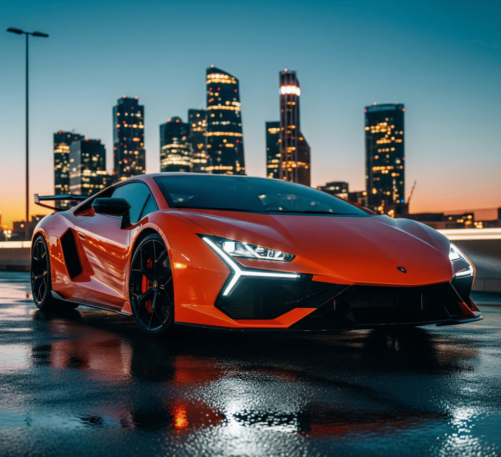 Montana Exotic Car Registration for an orange Lamborghini Revuelto